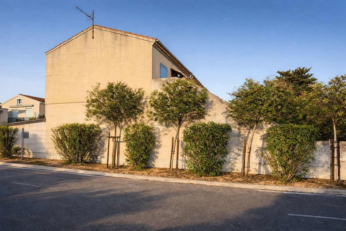 Taille d'arbres et arbustes à Montpellier amenagement exterieur avant